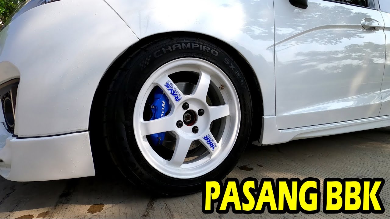 BIG BRAKE KIT SPOON PASANG DI JAZZ GK5 GUE | AUTO GANTENG #90 #bbk #bigbrakekitspoon #hondajazz