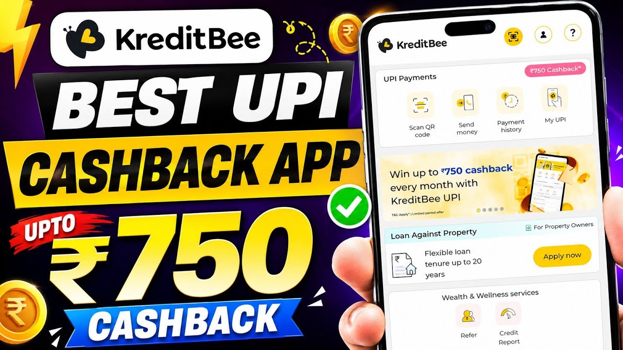 Best UPI Cashback App : Daily Payment & Scan Pay | KreditBee Upi & Loan App Review ✅ | Free Cashback