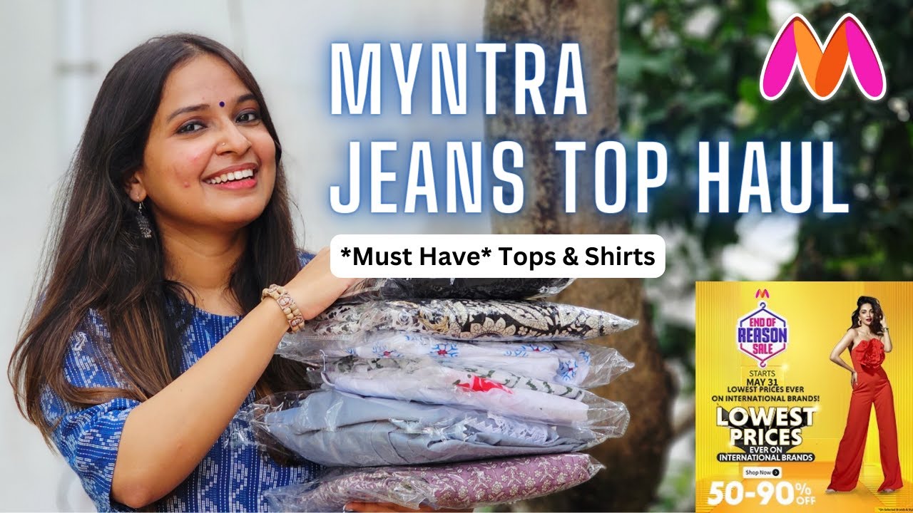 50-90% OFF Myntra Sale Haul | Western Tops & Shirts | Myntra EORS *Try on* Haul