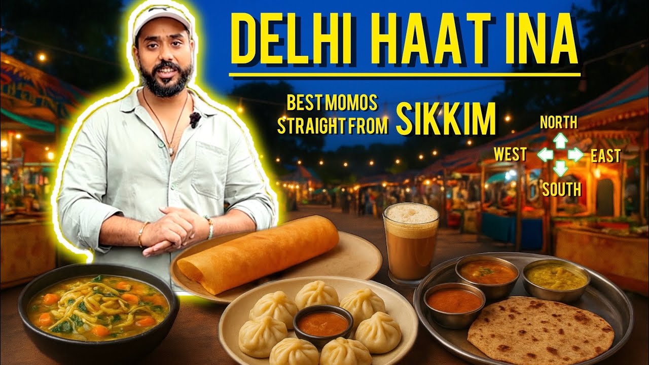 Best Food Dilli Haat INA| Juicy Momo| Flavourful Thukpa| Podi Masala Dosa| Bajra Roti Thaali| FYP
