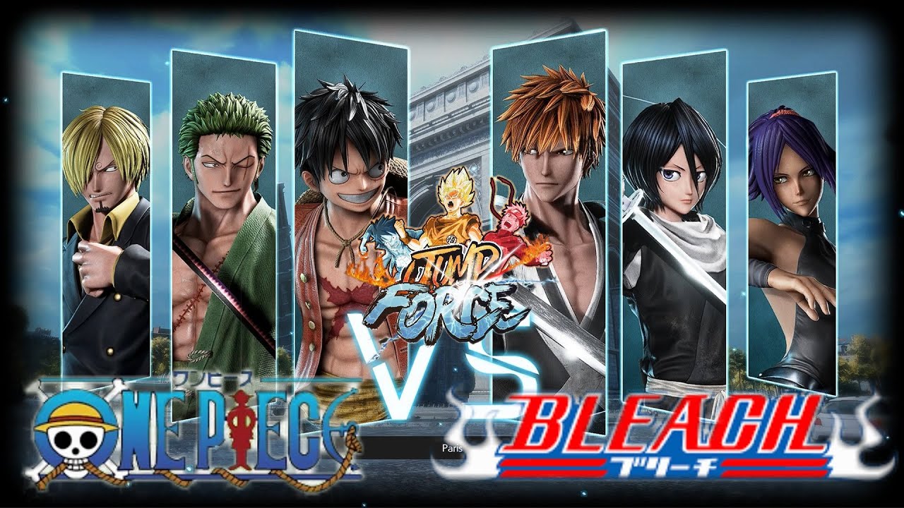 Jump Force One Piece vs Bleach (Luffy,Zoro,Sanji vs Ichigo,Rukia,Yoruichi)