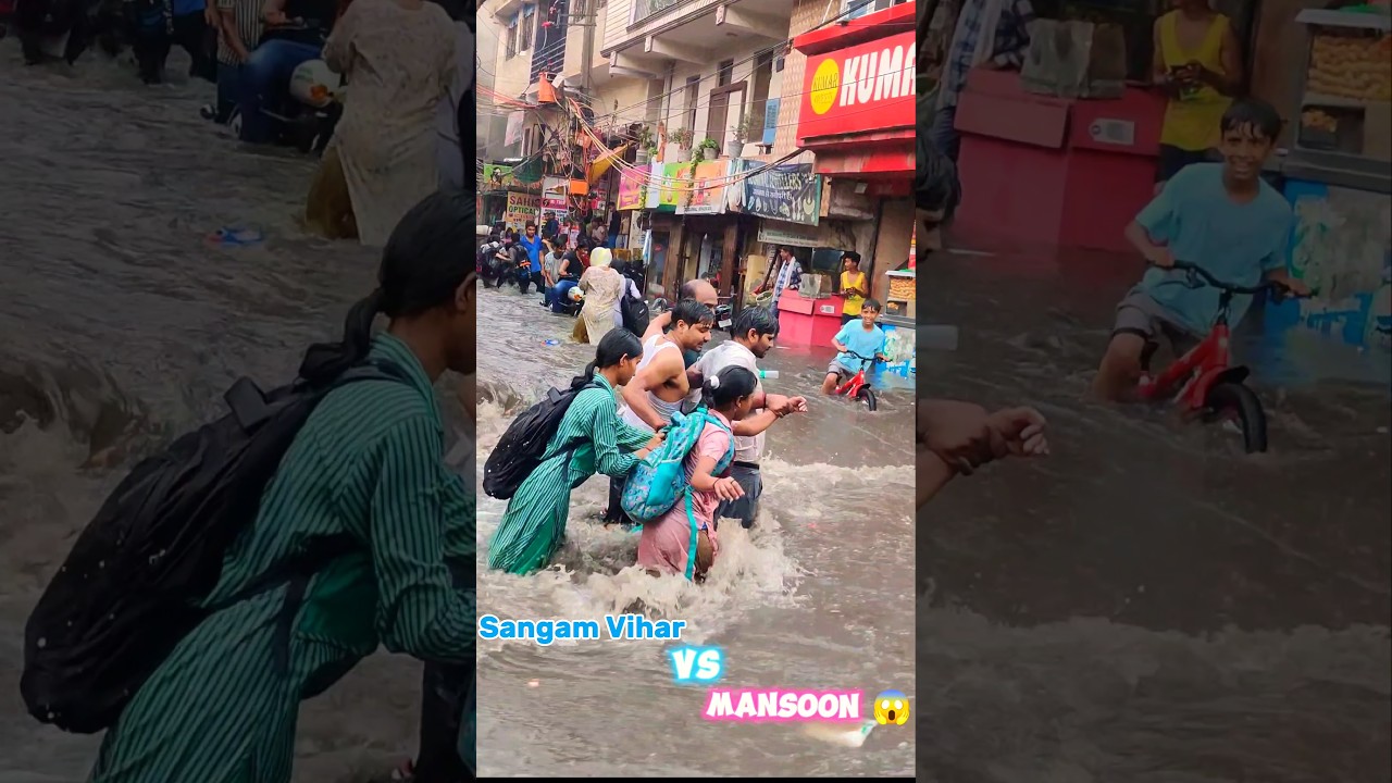 Sangam Vihar Ka Mousam 😱.  04/07/2025 #Viral #Trending #barish#rain #raindrops #rainyday #rainycity