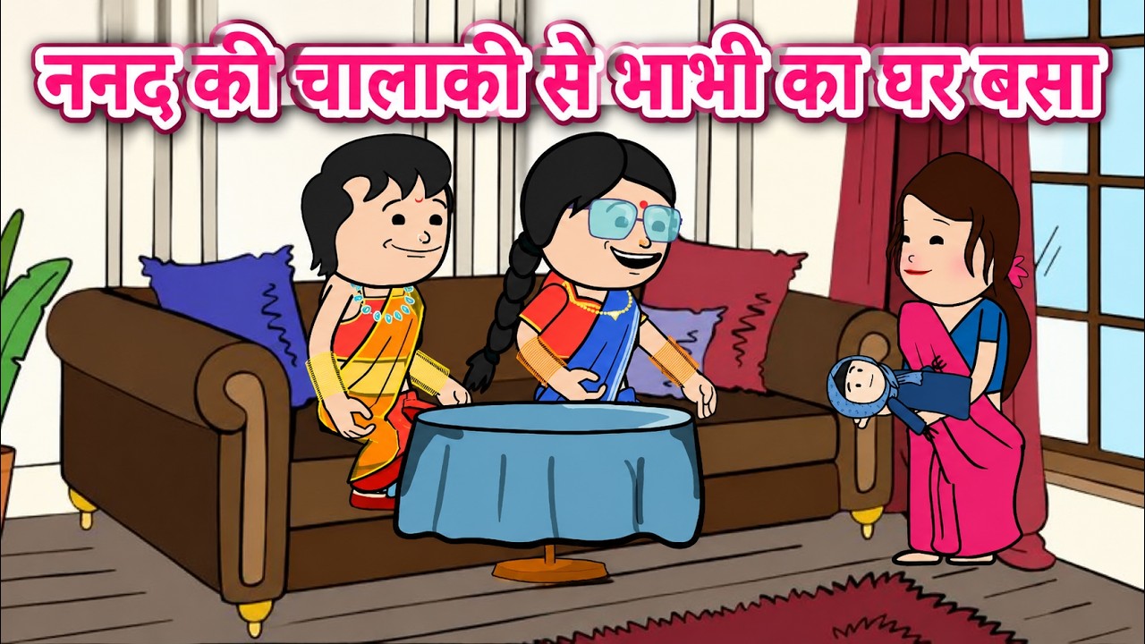 ननद की चालाकी से भाभी का घर बसा |😡 (ghar ghar ki kahani cartoon me)  moral story