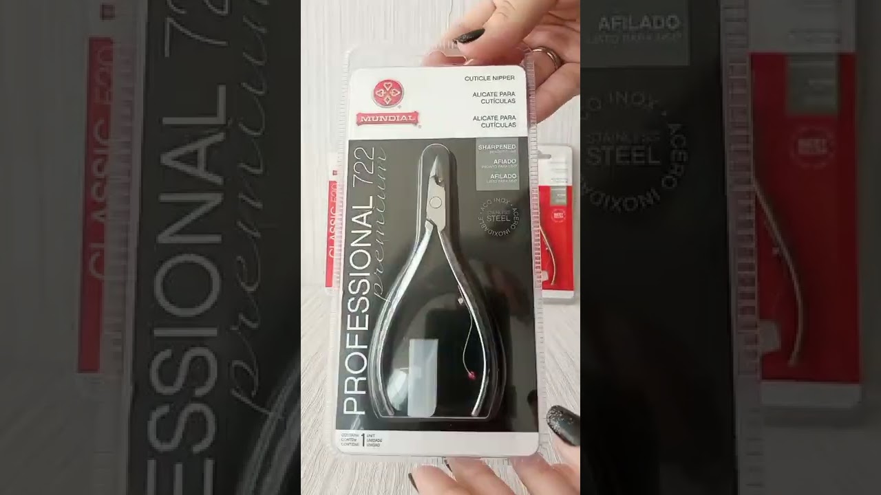 Kit Alicate Mundial Cut&iacute;cula e Unha Com 3 Unidade