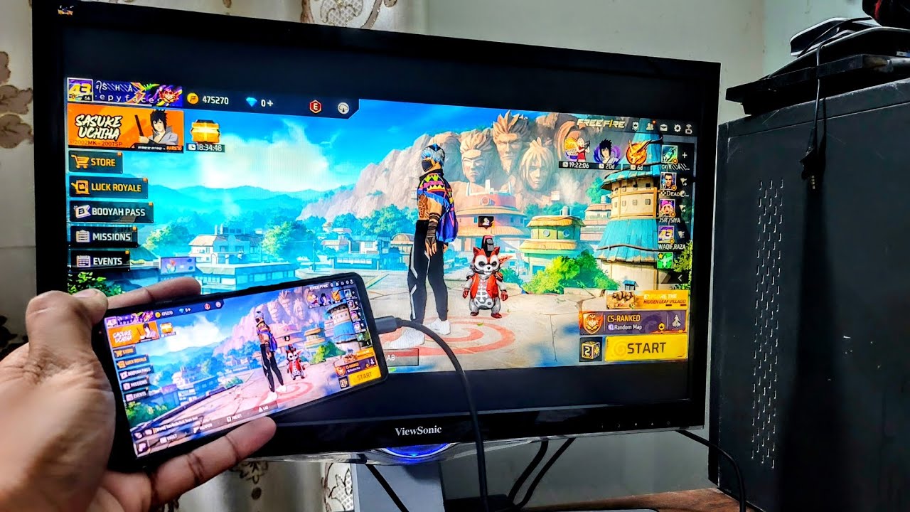 Mobile to Monitor | Free Fire Gameplay | Samsung Note 20 ultra