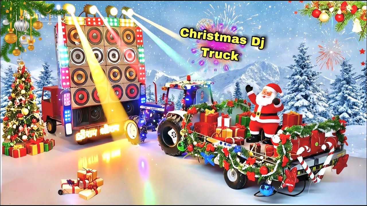 Christmas Day Special: DJ Truck + Santa Gift loading Trolley dj truck Santa gifts cardboard dj truck