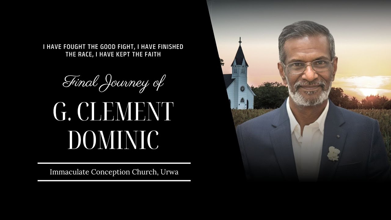Final Journey of Mr. G. Clement Dominic (63 Years) | 15.01.2026 | 2:00PM | Urwa, Mangalore