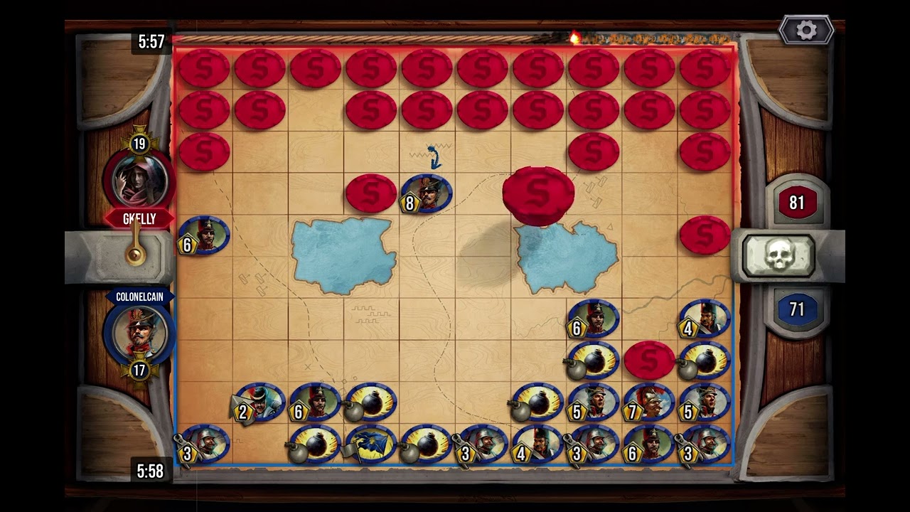 ColonelCain Stratego: Still learning the 2 square rule 