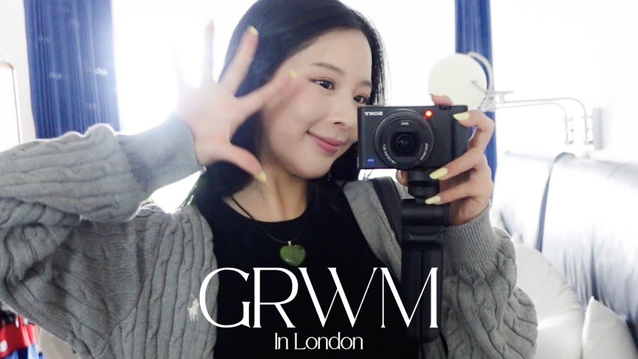 【GRWM 】ロンドンのホテルが可愛すぎたから久々のメイク💄