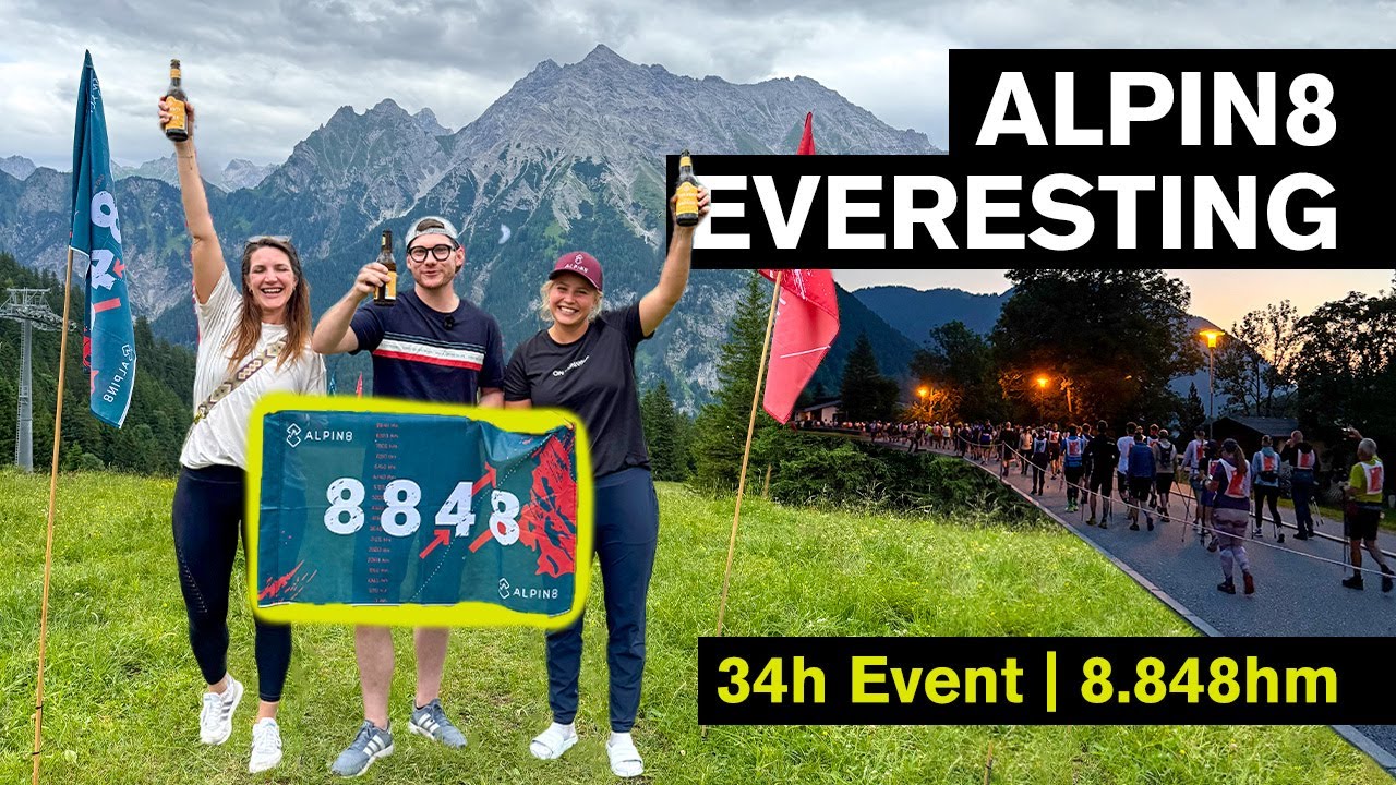 Freunde bei ihrem Everesting 8.848 hm begleiten