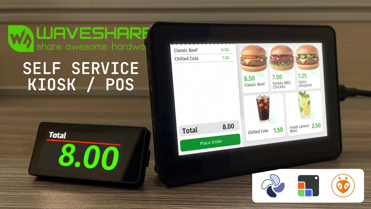 Self Service Kiosk with LVGL & EEZ Studio on @waveshareelectronics   4.3” ESP32-S3 display  #lvgl