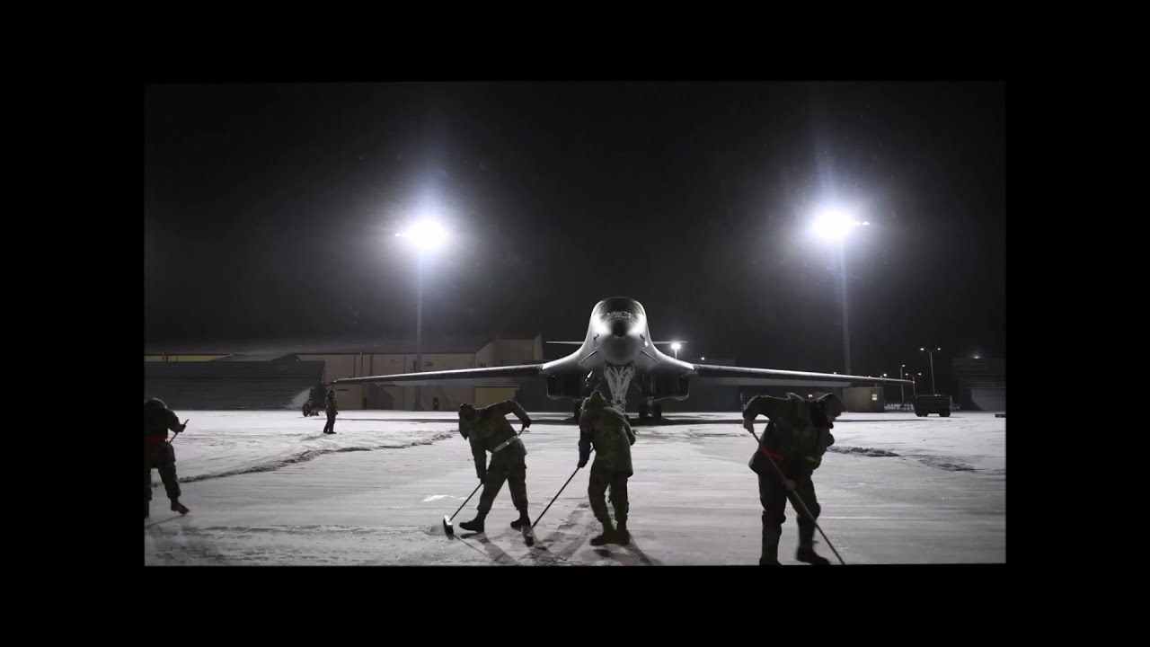 USAF B-1B Lancers Winter operations at Ellsworth AFB
