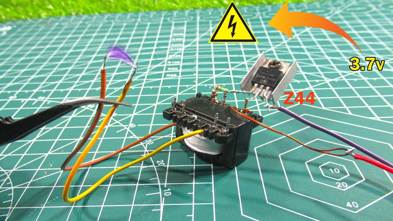 Make High Voltage Generator | High Voltage Transformer with z44