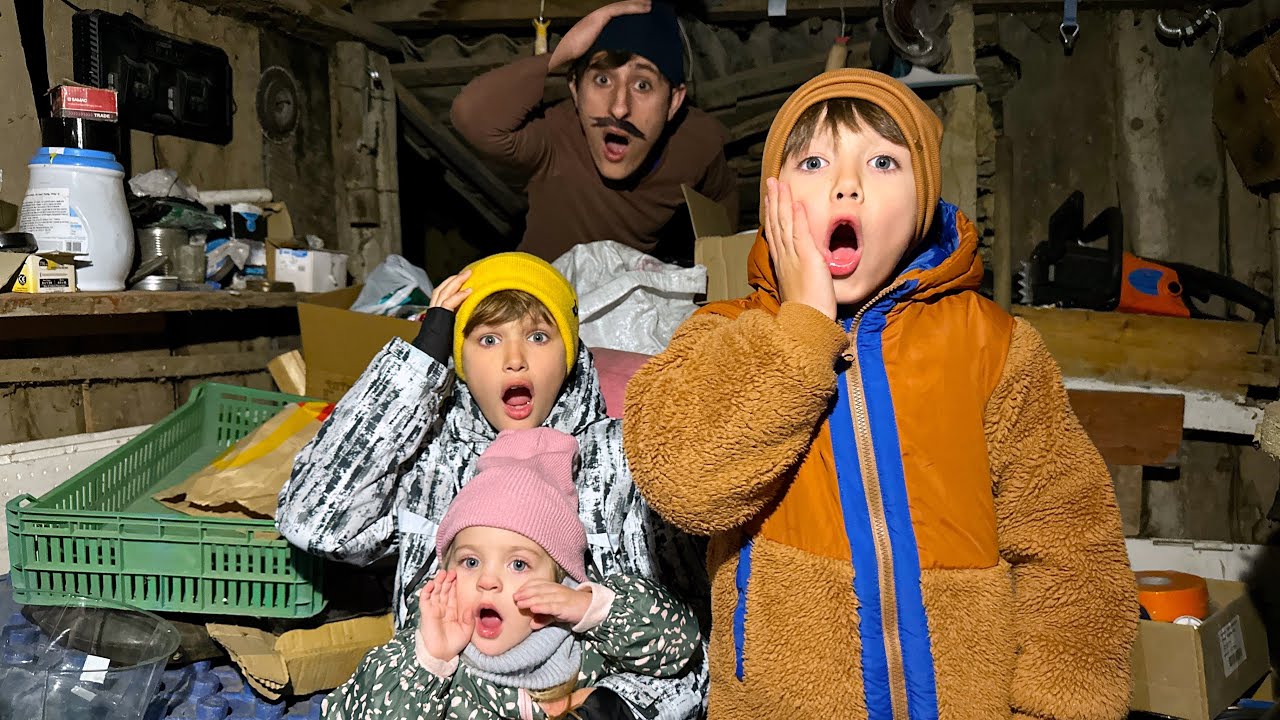 BUNELUL a PIERDUT COPII afară NOAPTEA😱/ Singur acasă cu trei COPII