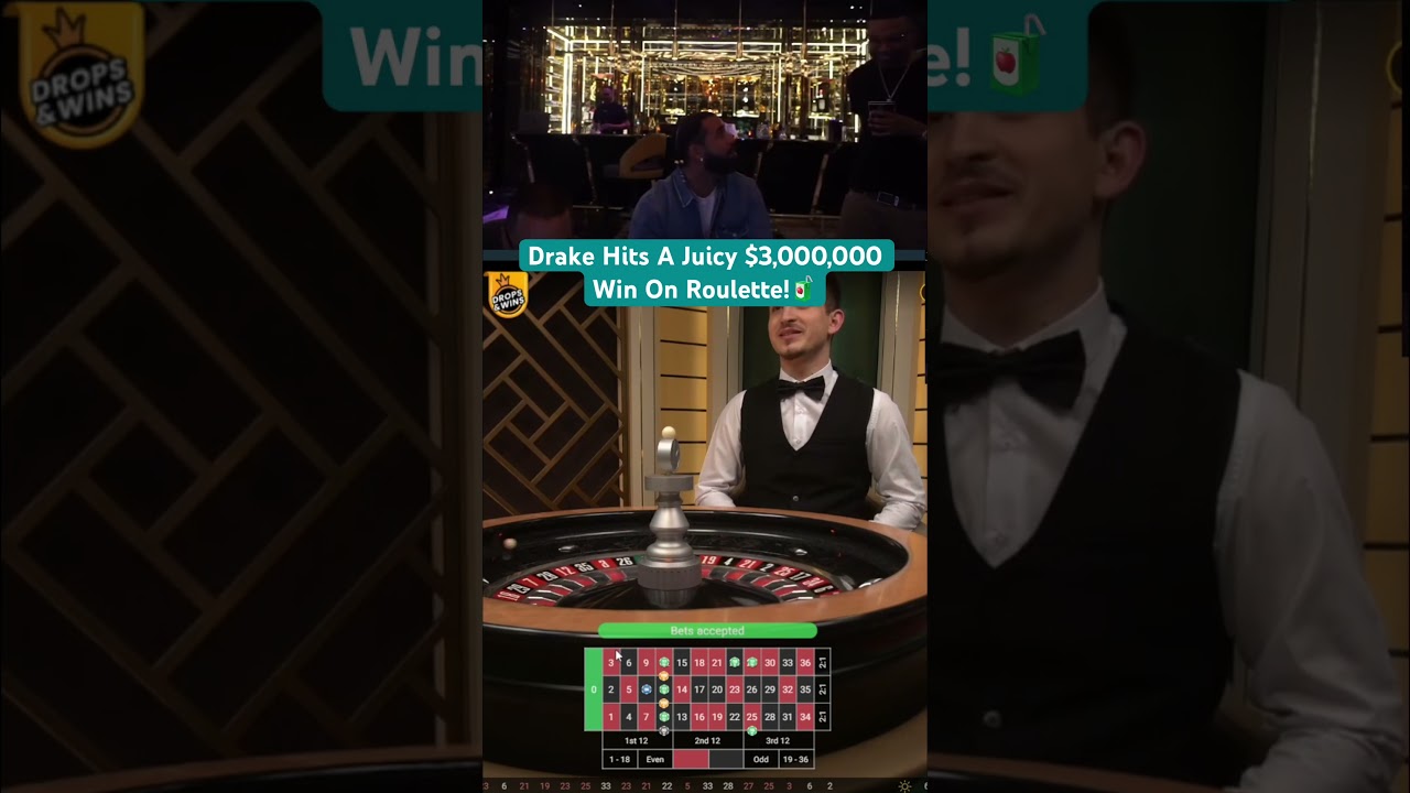 Drake Hits A Juicy $3,000,000 Win On Roulette! #drake #roulette #casino #highroller #maxwin #hugewin