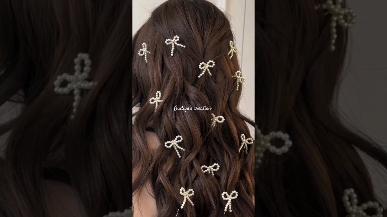 stylish hair pins😍 | diy hair accessories at home |make hair pins at home #viral #tranding #hairpin