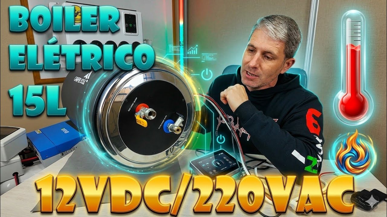 BOILER AQUECEDOR ELÉTRICO 15L 12vDC/220vAC