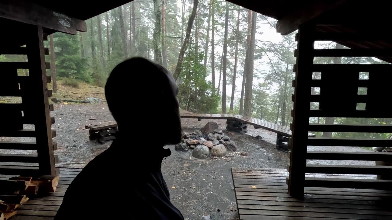 Hike and Overnight Camp in Tyresta National Park - Heavy Rain, Burn Area, Moose Encounter!