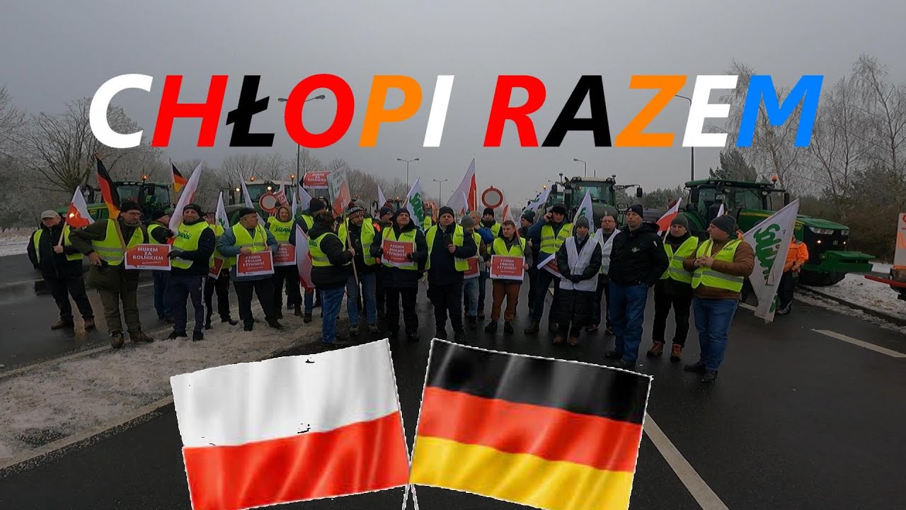 Polscy i Niemieccy Rolnicy Razem! Protest Rolników na granicy polsko niemieckiej! 12.01.2024