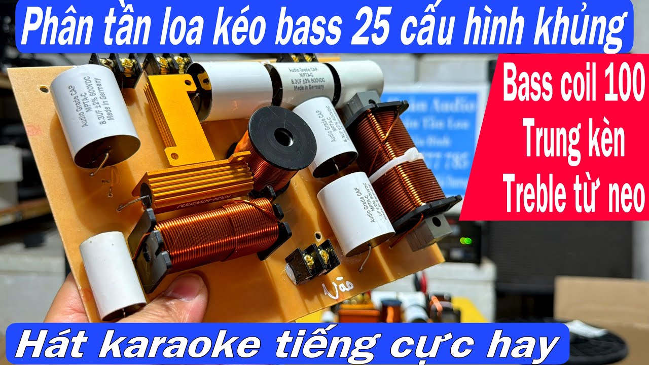Phân tần loa loa kéo bass 25 coil 100