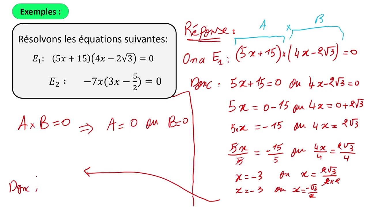 Les équations et les inéquations 3AC Ep 03