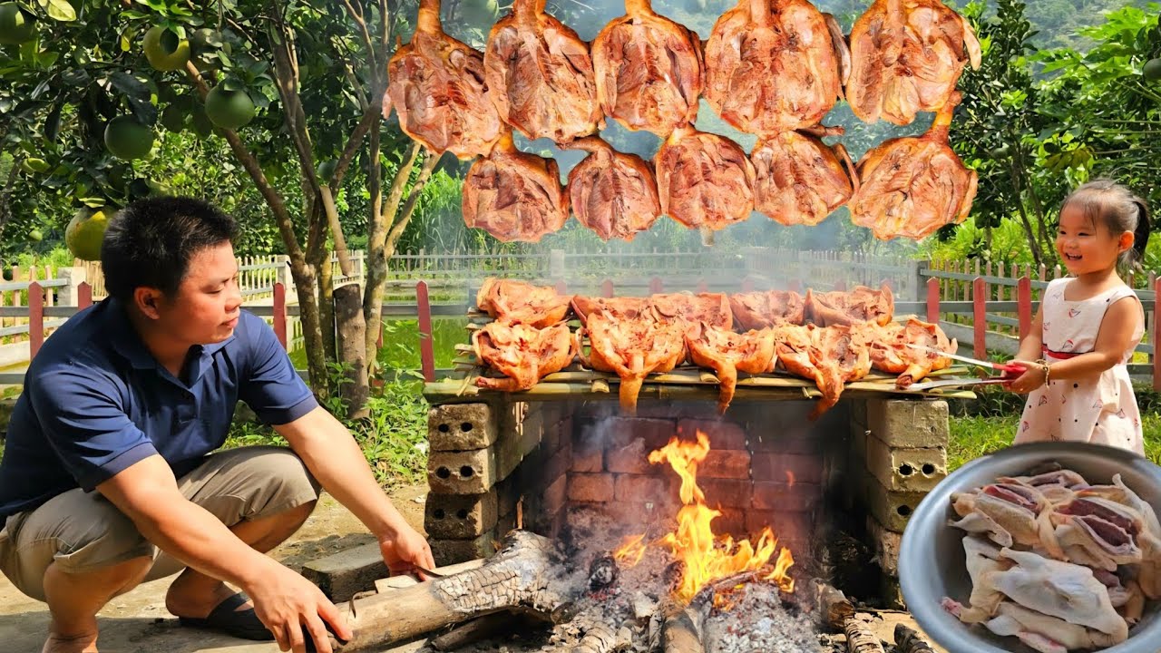 Full Video:Process of making smoked geese-Harvest fruit goes to the market Sell-Cooking.