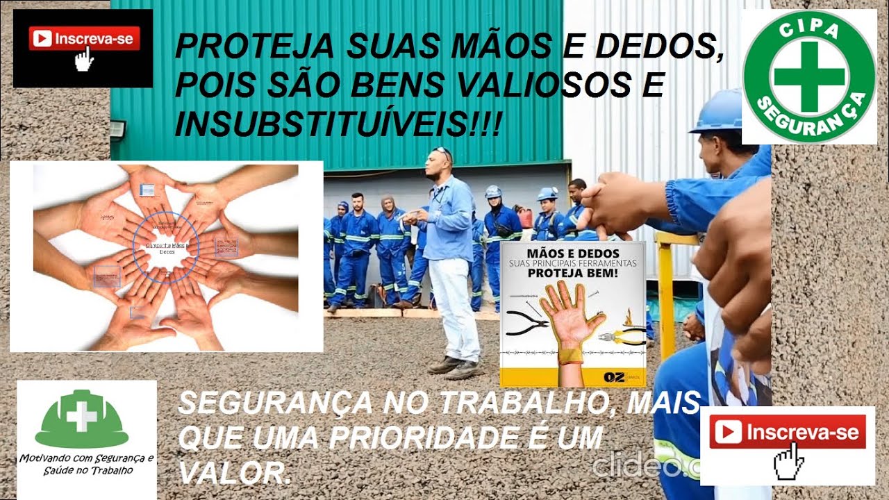 DDS/Palestra motivacional sobre; PROTEJA SUAS MÃOS E DEDOS, SÃO BENS INSUBSTITUÍVEIS (Rômulo Veras).