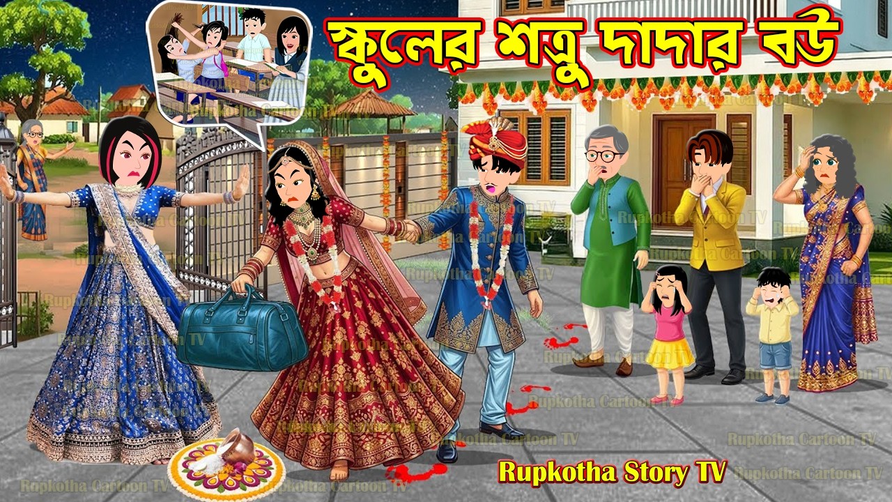স্কুলের শত্রু দাদার বউ Schooler Shatru Dadar Bou | Bangla Cartoon Cartoon | Rupkotha Story TV