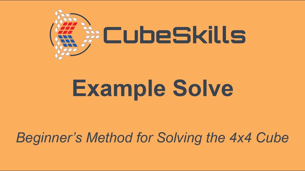 Beginner's Method for Solving the 4x4 Cube - Example Solve
