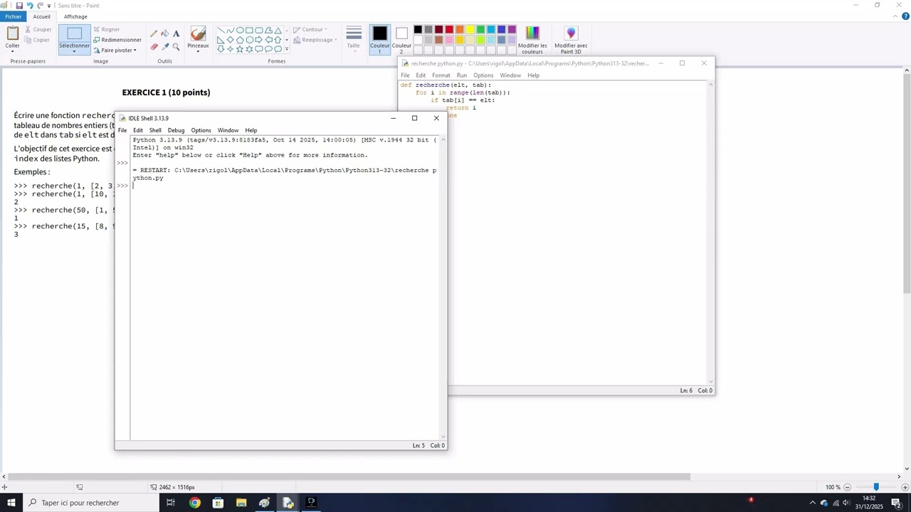 Correction d’un exercice type Bac NSI  Python