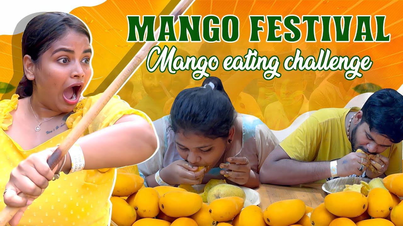 Mango Eating challenge🥭 | Mango சாப்பிட்டு மயங்கிட்டான்🧡🥭 | Keerthi Shrathah