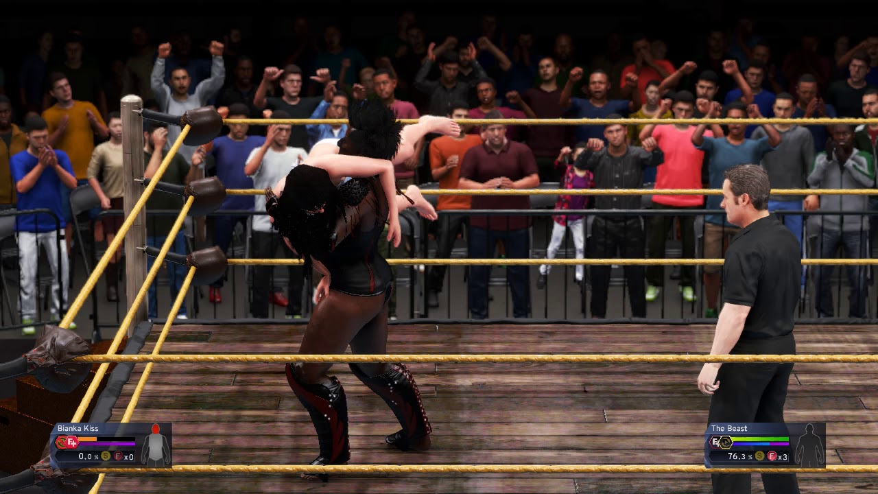 Bianka Kiss vs The Beast SQUASH (1P vs 2P dummy) WWE 2K20 Ryona