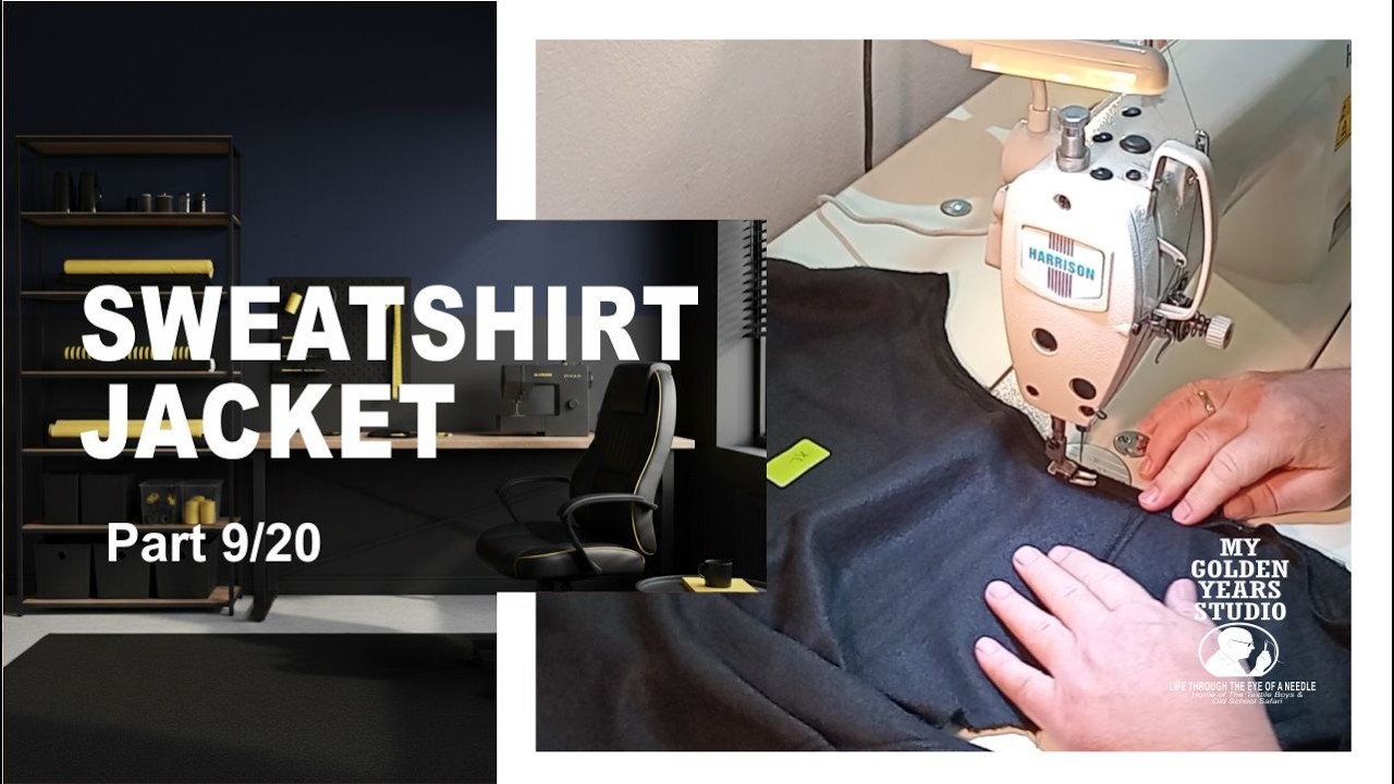 🎥 Sewing the Sleeveless Sweatshirt Jacket 9/20 — Topstitching Shoulder Seams & Turning the Armholes