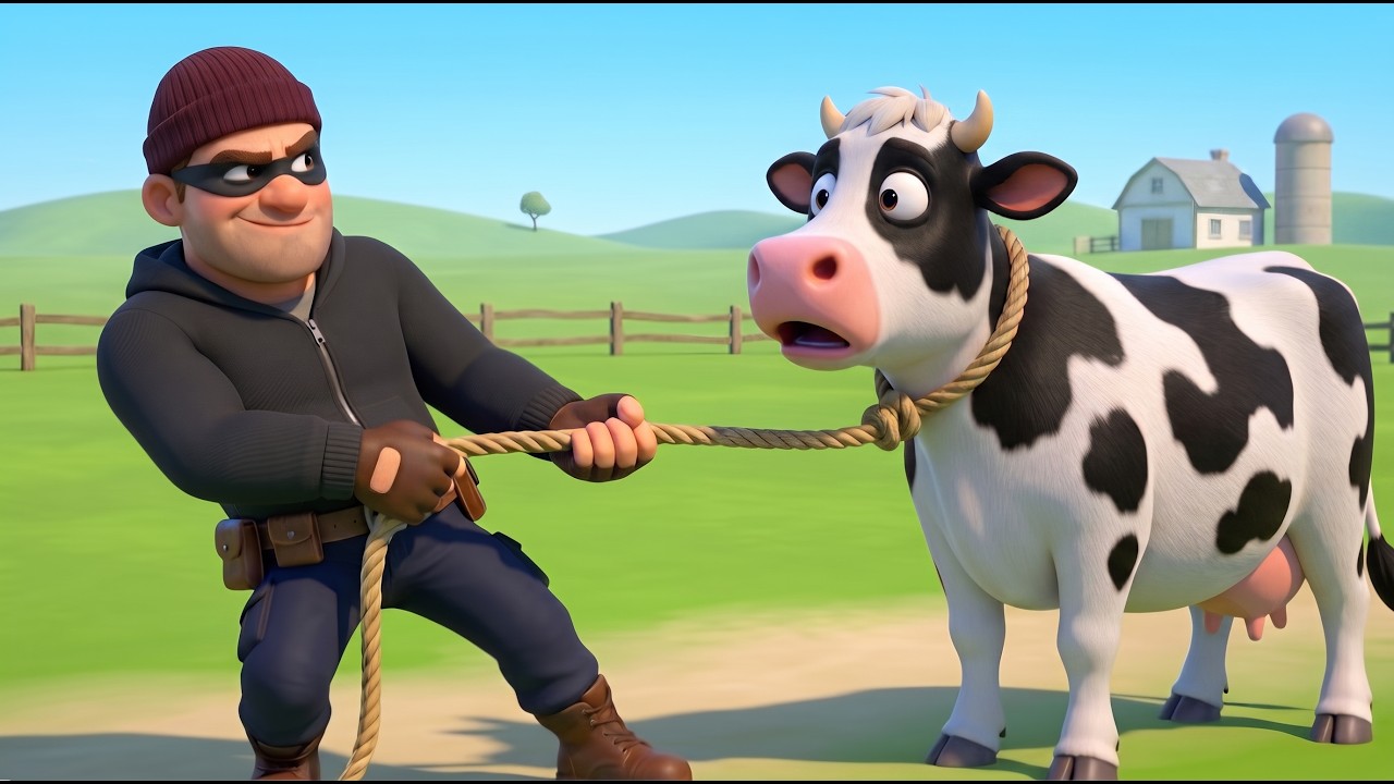 Sneaky Thief Steals the Cow at Old MacDonald's Farm!😱 | Police Rescue Story 🐄👮