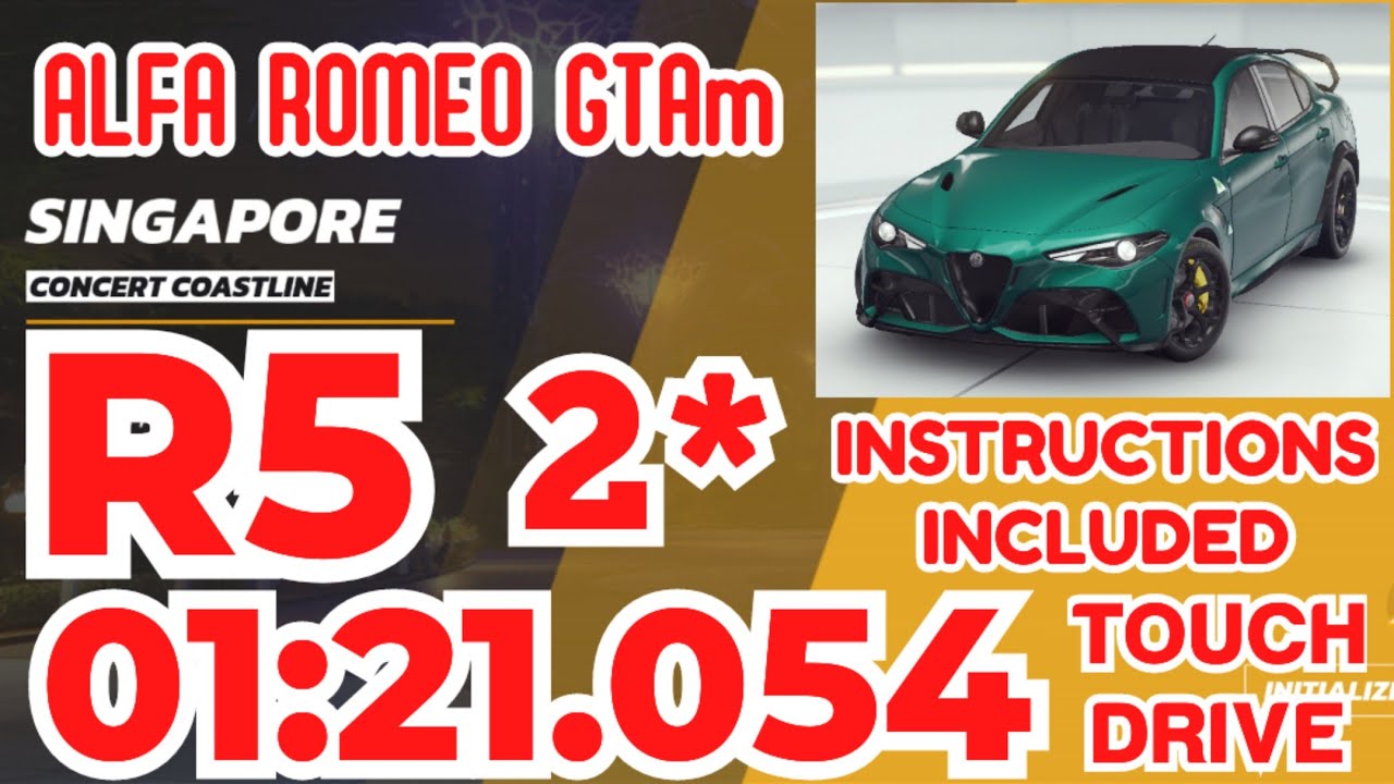 Asphalt UNITE - ALFA ROMEO GIULIA GTAm Grand Prix Round 5 | 2⭐ Touchdrive | Concert Coastline