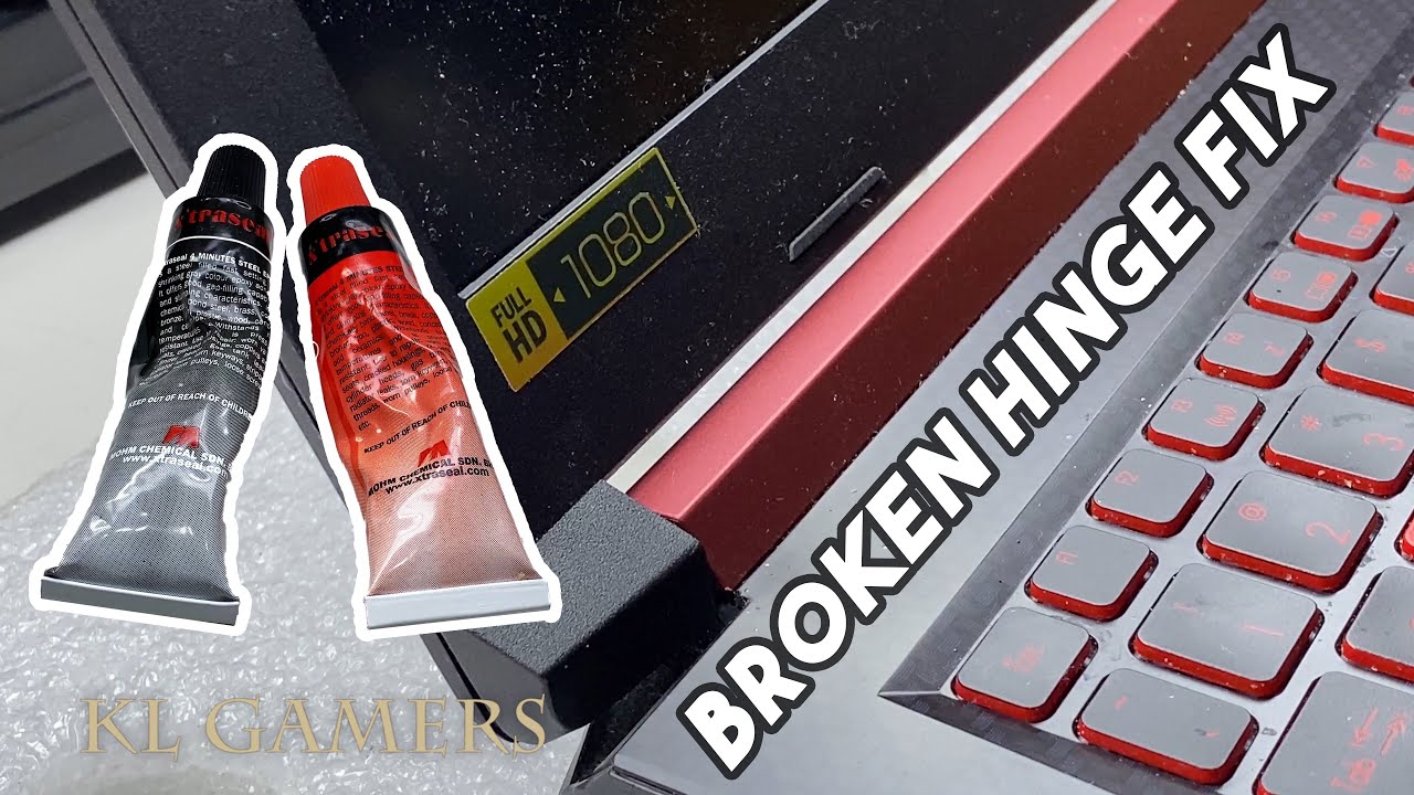 Acer Nitro 5 AN515-52-50WX Notebook Broken Hinge Epoxy Glue Fix