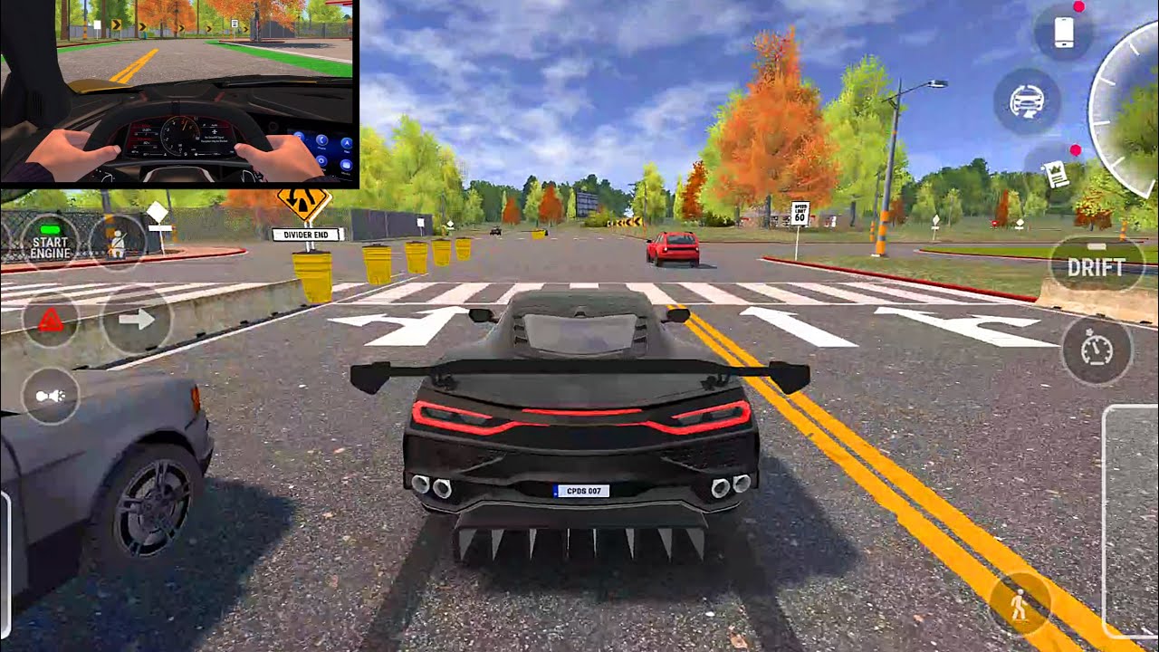 Enjoy my drive in Car Parking Driving School with Chevrolet Corvette C8 !