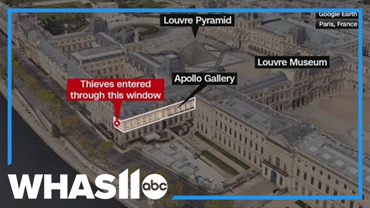 French authorities searching for jewelry thieves after Louvre Museum robbed in broad daylight