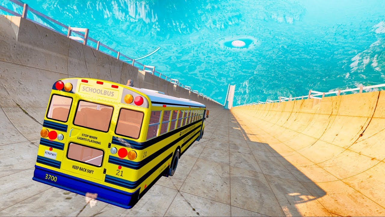 School Bus Crash Test – Top 50 BeamNG Drive Bus Jumps & Yellow Bus Videos