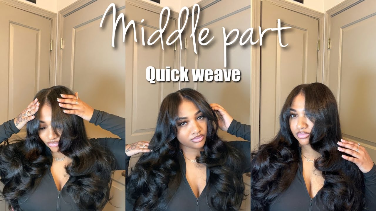 HOW TO: Middle Part Quick Weave ft YgWigs Cambodian RAW Bundles