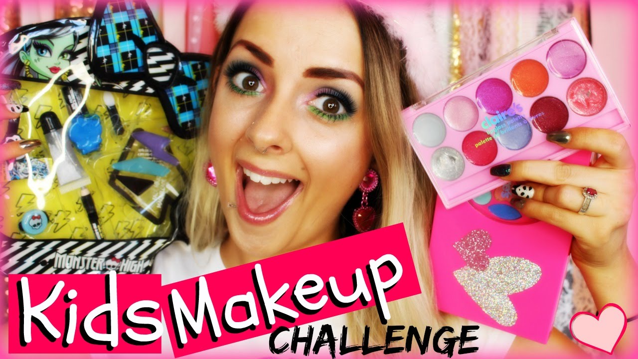 FULL FACE ONLY USING KIDS MAKEUP CHALLENGE!!!!