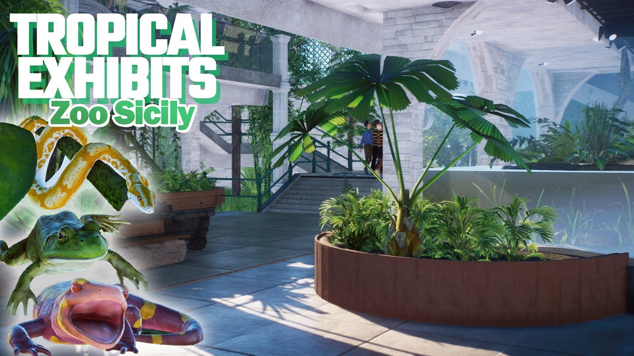 I built a super detailed Tropical House with multiple spezies in Zoo Sicily