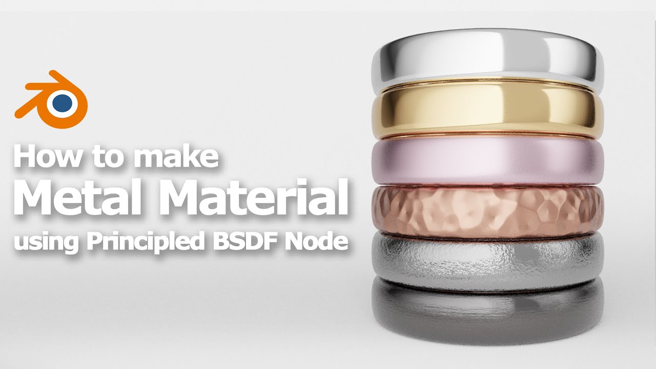 How to make Realistic Metal Material Shader with Texture, for Eevee and Cycles in Blender