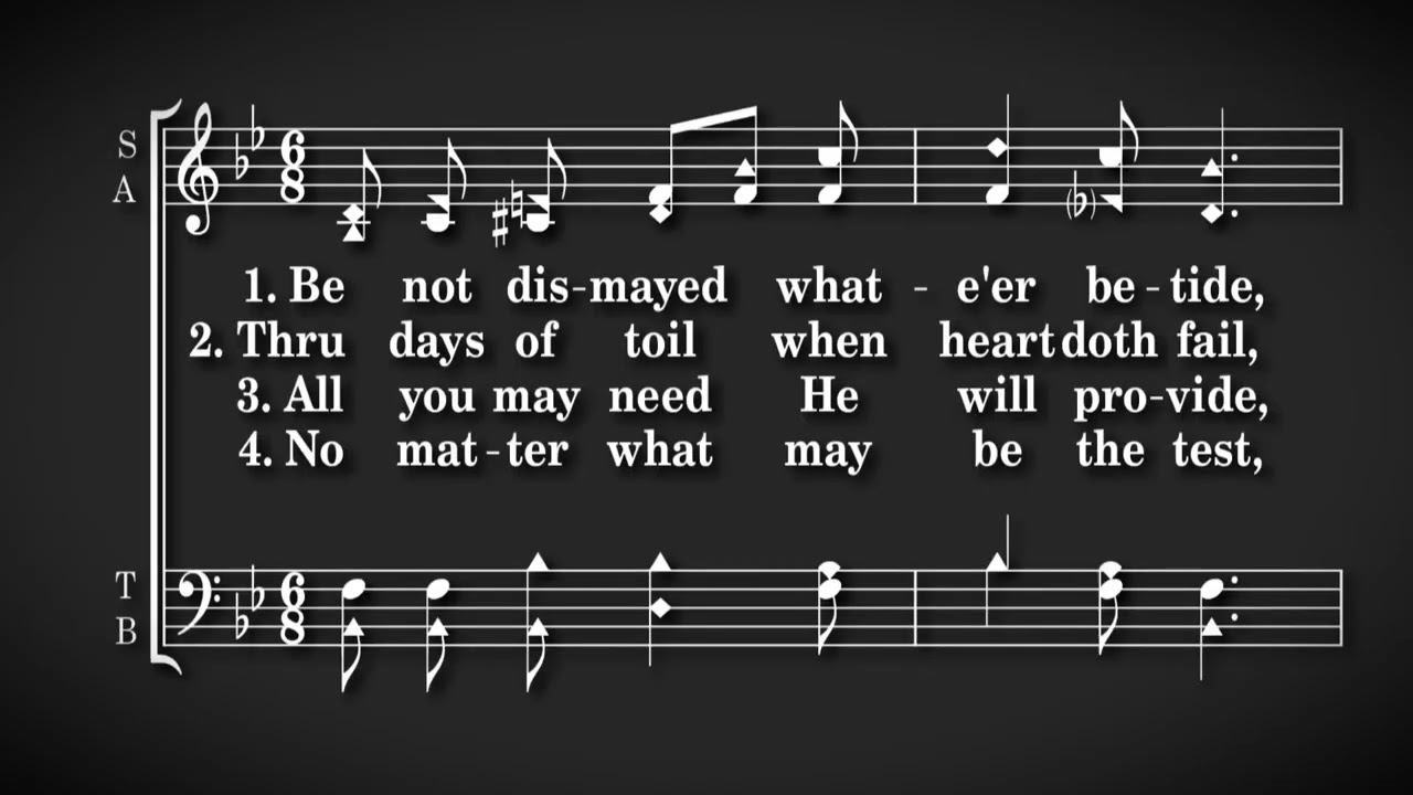 God Will Take Care of You | Animated SATB Sheet Music Accompaniment