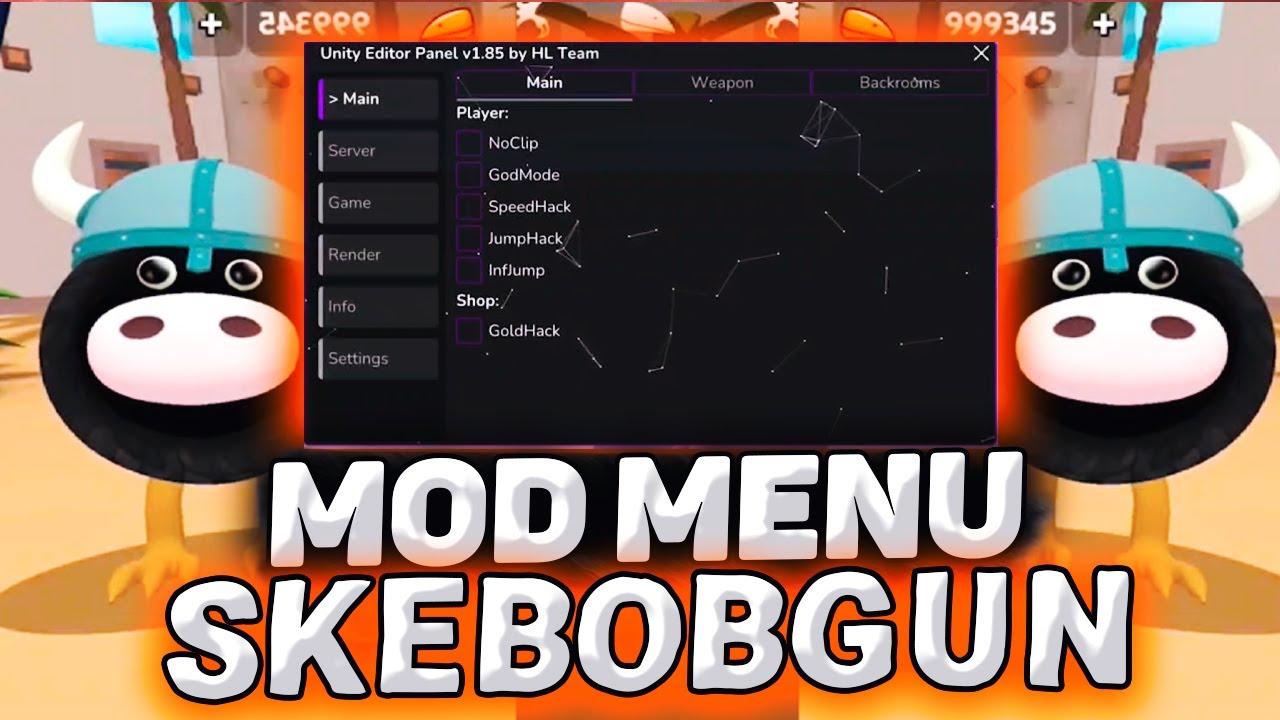 SKEBOB GUN 0.1.1 ЧИТЫ | MOD MENU | Larry Hacker and Bomb Hacker | Skebob Gun Update 0.1.1
