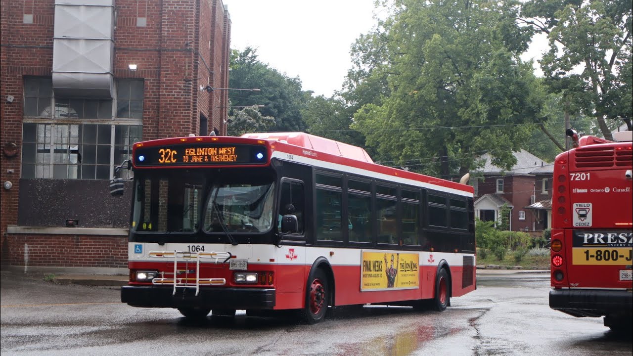 (Pre-Line 5 & RETIRED) TTC Route 32C Eglinton West on 2006 Orion VII OG HEV 1064