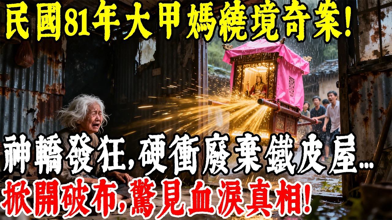 民國81年大甲媽繞境奇案！神轎行經路口突顯「三進三退」，不顧信眾阻攔硬衝破舊鐵皮屋...掀开破布，底下竟藏着震驚全網的血淚真相！#情感#民間故事#真實故事#中老年生活 #台灣