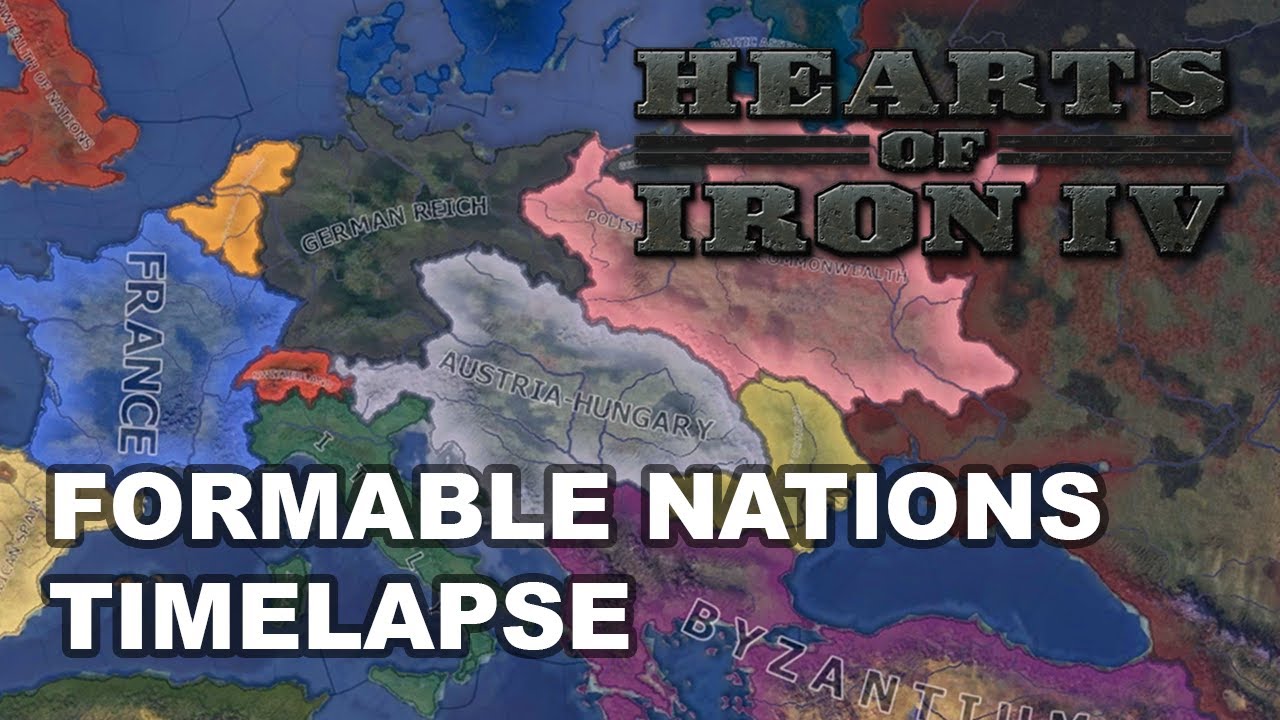 Formable Nations AI Timelapse - Hearts of Iron IV (Man The Guns)