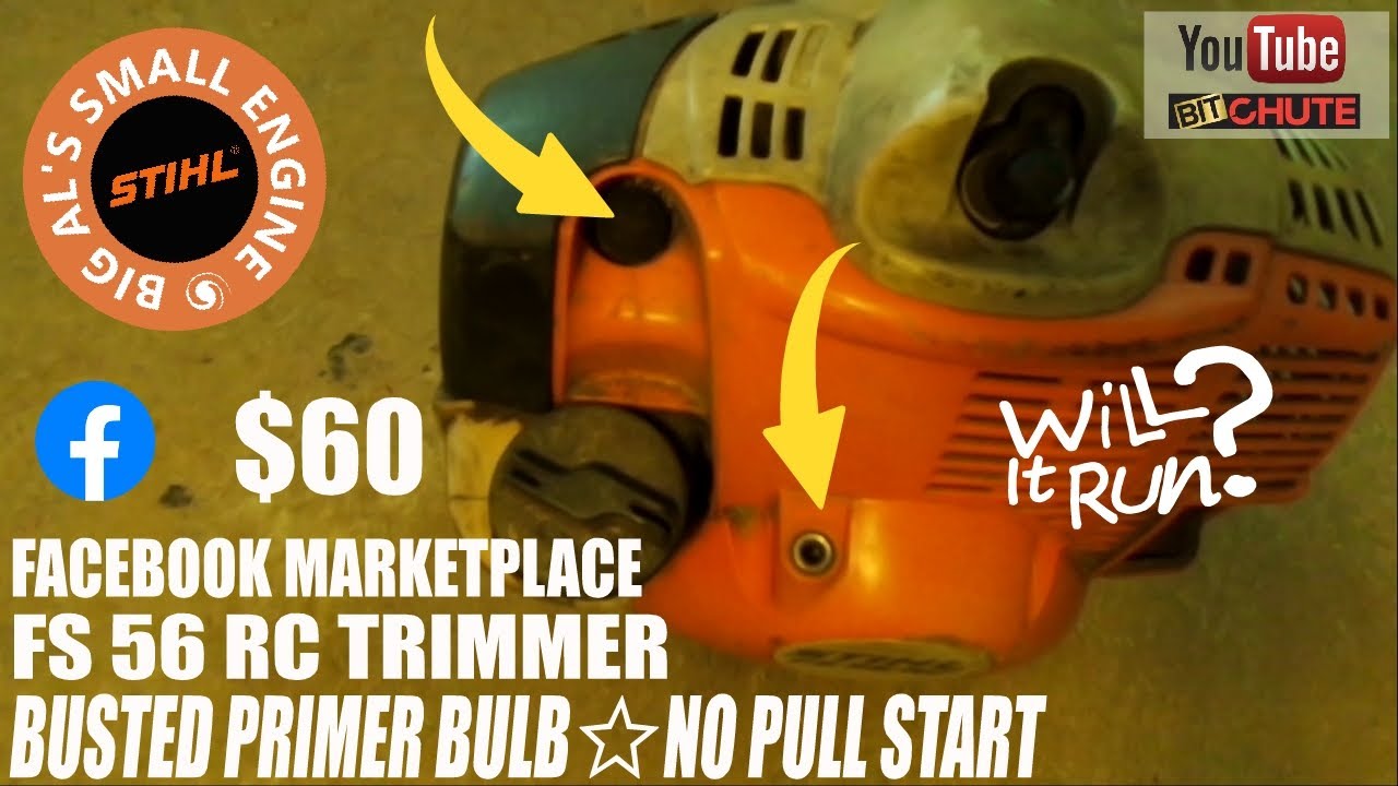 Триммер Stihl FS 56 RC за 60 долларов | Нет ручного стартера | Сломанный праймер