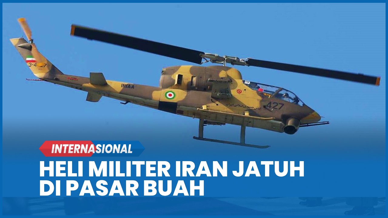 Helikopter Militer Iran Jatuh di Pasar Buah Isfahan, 4 Meninggal